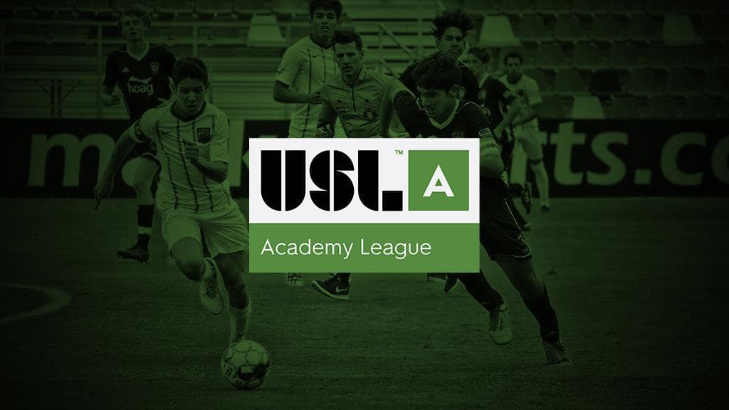 USL Academy League graphic featuring players in action